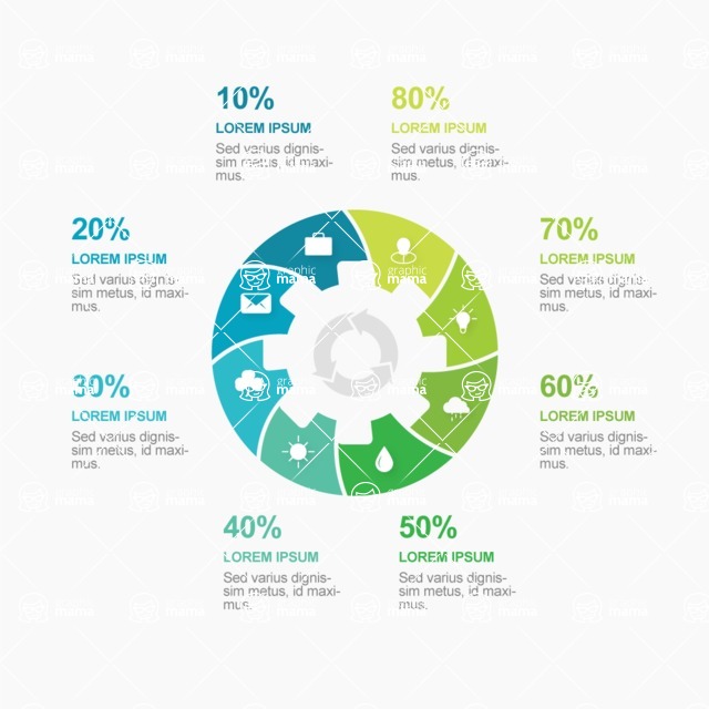 Infographic Templates Collection - Vector, Photoshop, PowerPoint, Google Slides - Vector Infographic Template Design With Eco Elements